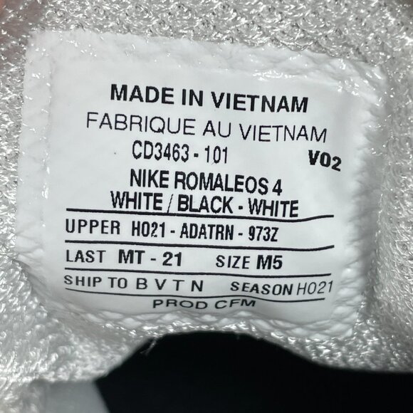 Nike Romaleos 4 Mens Size 5 Weightlifting Shoes White Black Training Sneakers - Picture 13 of 13